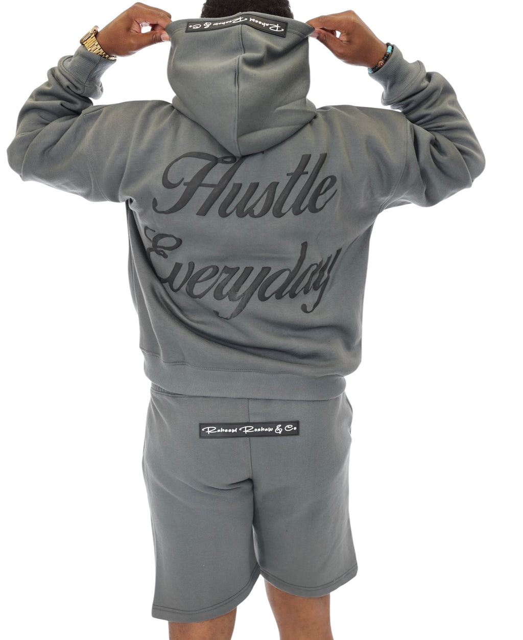 “Hustle Everyday” Hoodie – Charcoal Grey