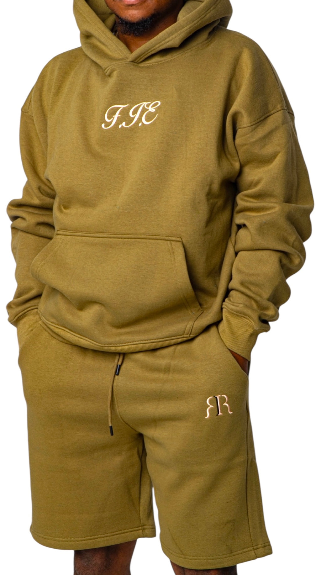 RR Signature Fleece Shorts – Olive