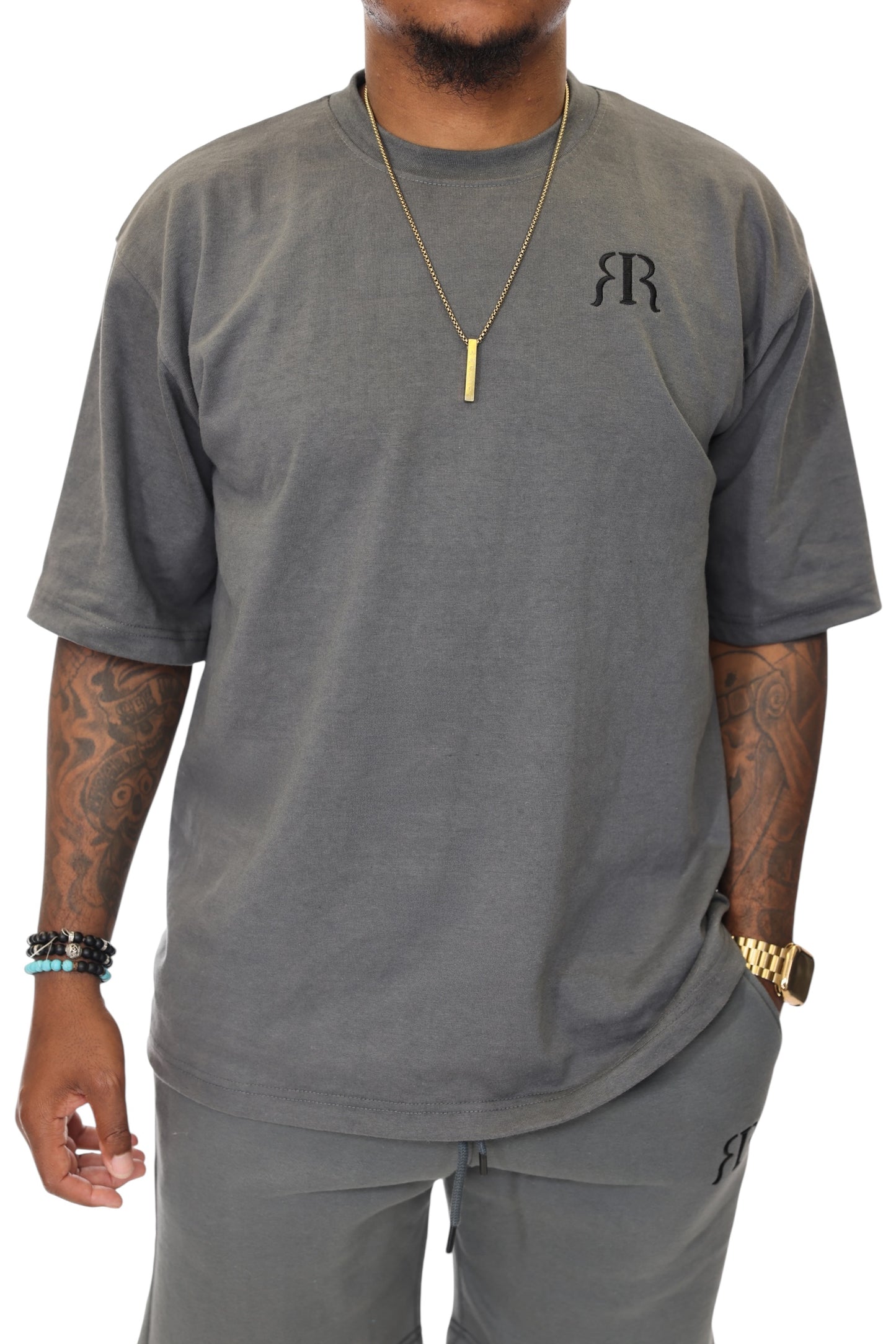 Hustle Everyday Oversized Tee – Charcoal