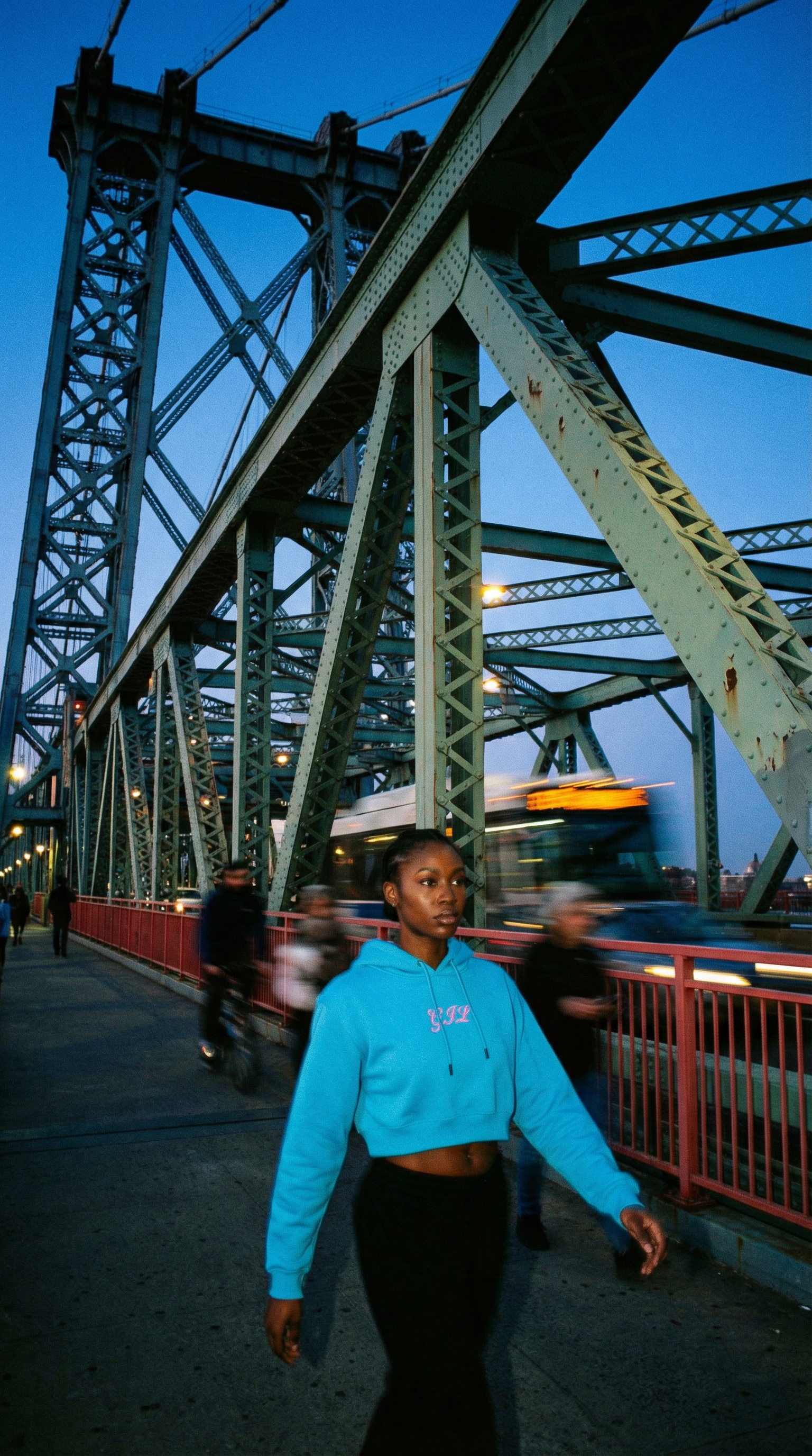 G.I.L. “God is Love” Crop Top Hoodie– Teal & Pink Edition